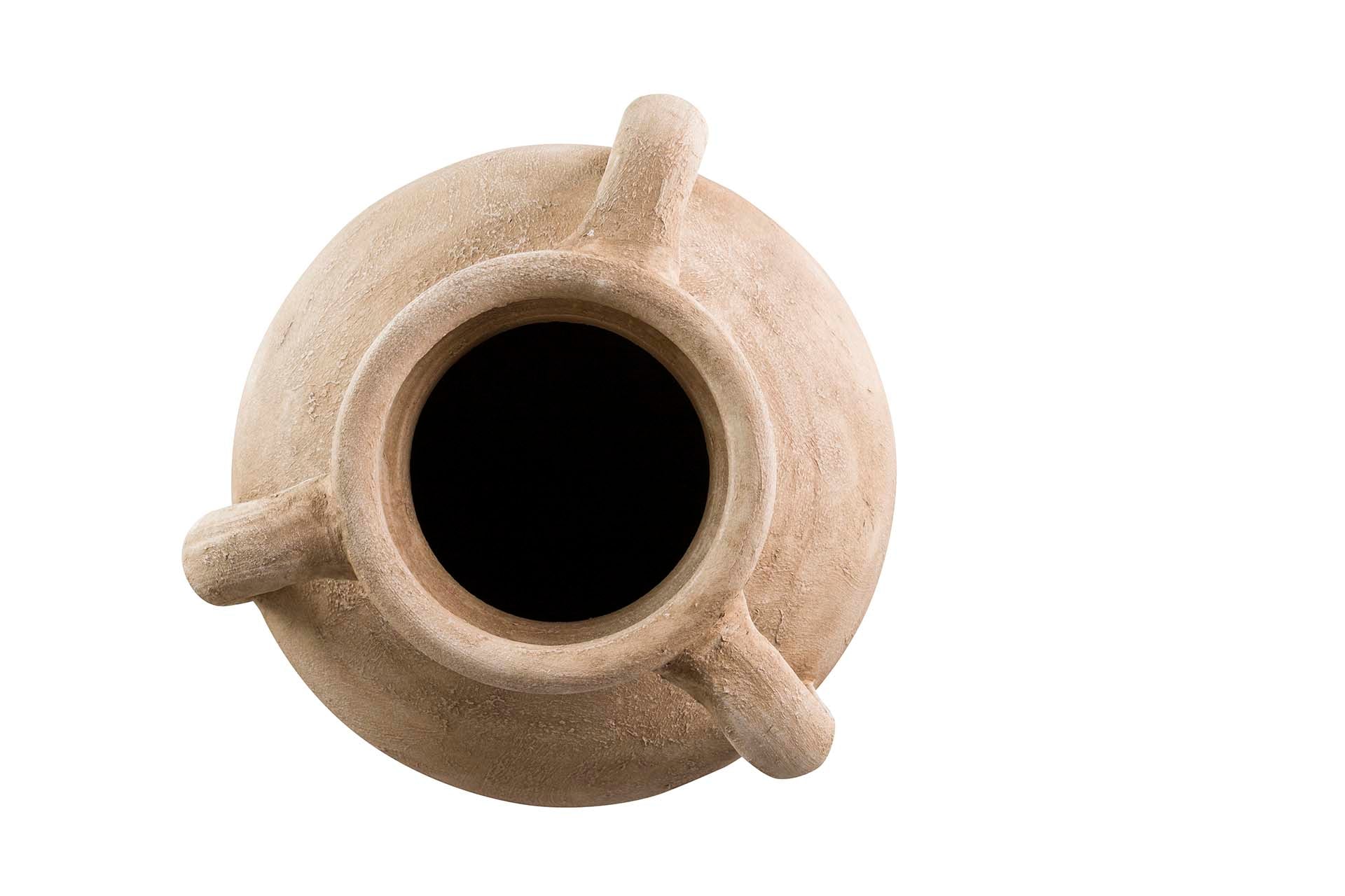 BROWN CERAMIC VASE 30x30x80 CM