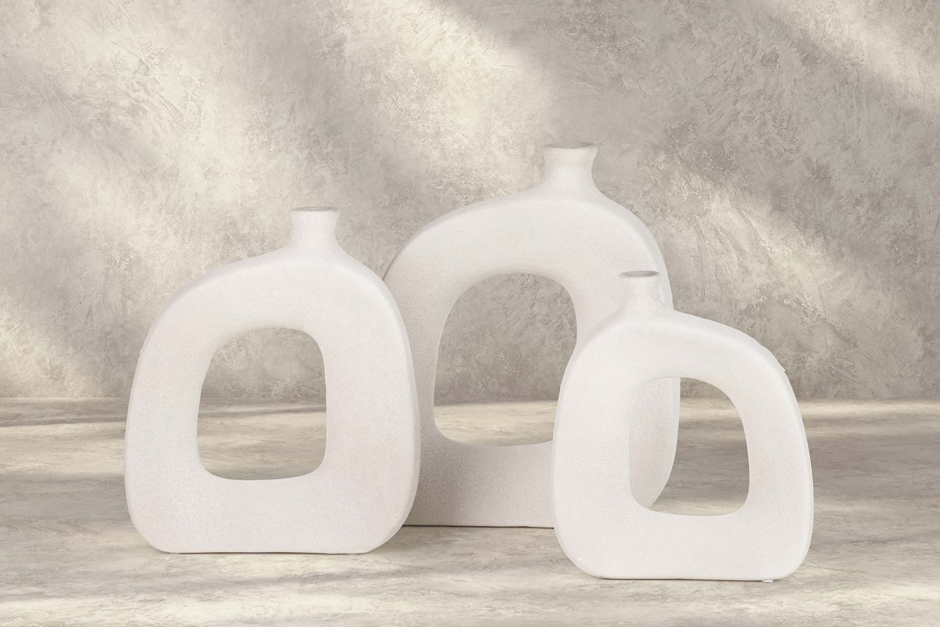 JARRON CERAMICA GRIS 30x11x30 CM