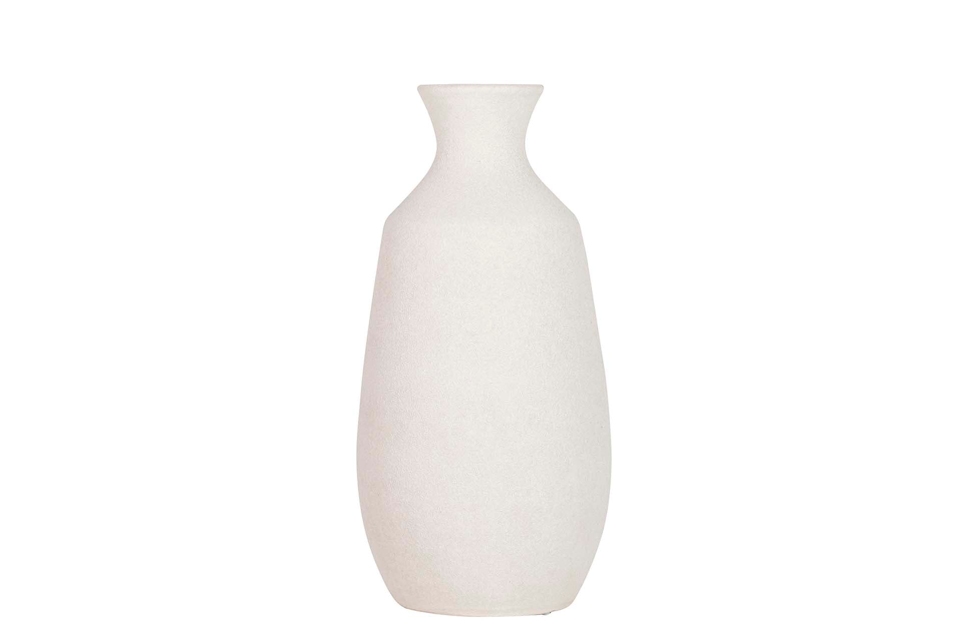 JARRON CERAMICA GRIS 23x23x40 CM