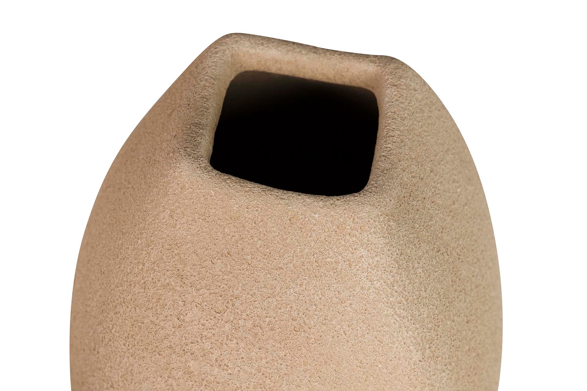 BROWN CERAMIC VASE 18x18x40 CM