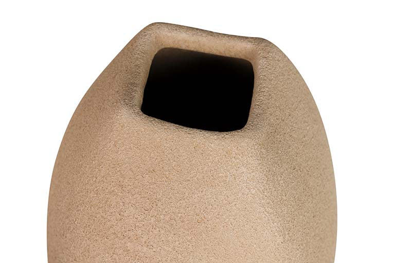 BROWN CERAMIC VASE 18x18x40 CM