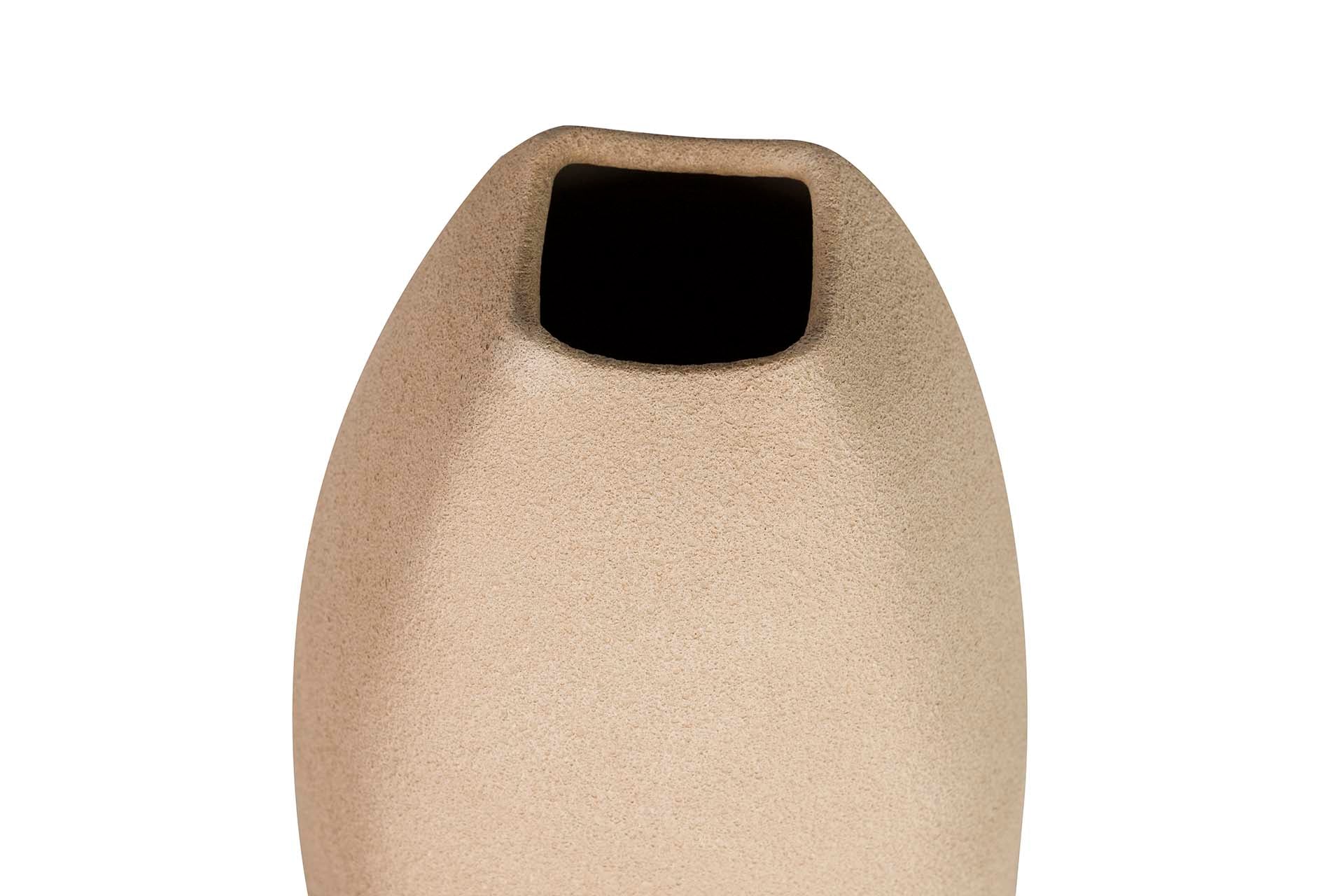 BROWN CERAMIC VASE 20x20x60 CM
