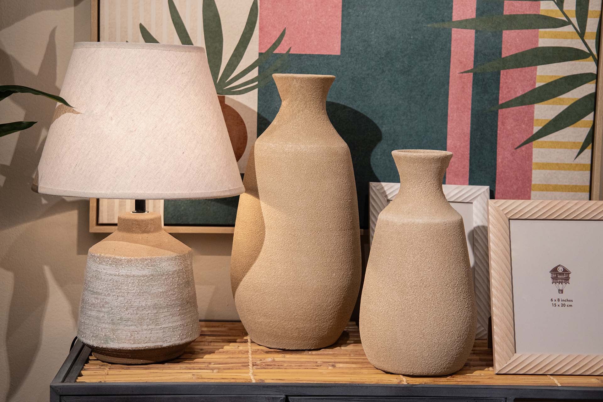 BROWN CERAMIC VASE 21x21x30 CM