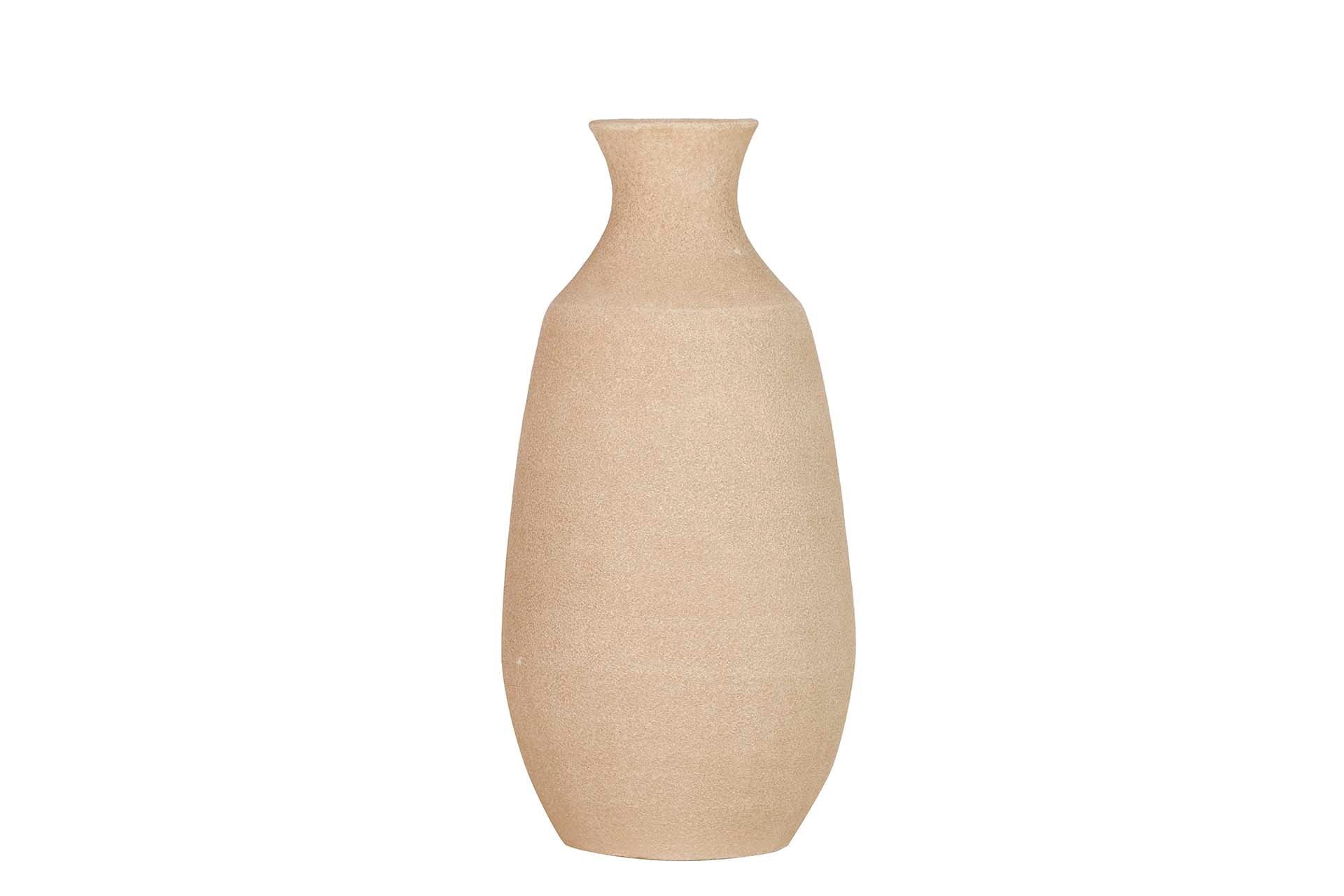 BROWN CERAMIC VASE 23x23x40 CM