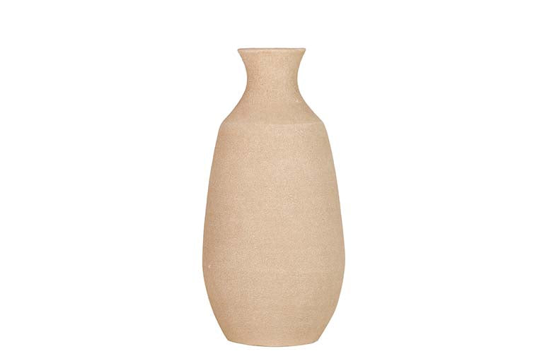 BROWN CERAMIC VASE 23x23x40 CM