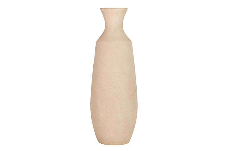 BROWN CERAMIC VASE 30x30x80 CM