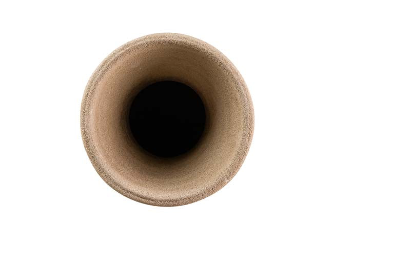 BROWN CERAMIC VASE 30x30x80 CM