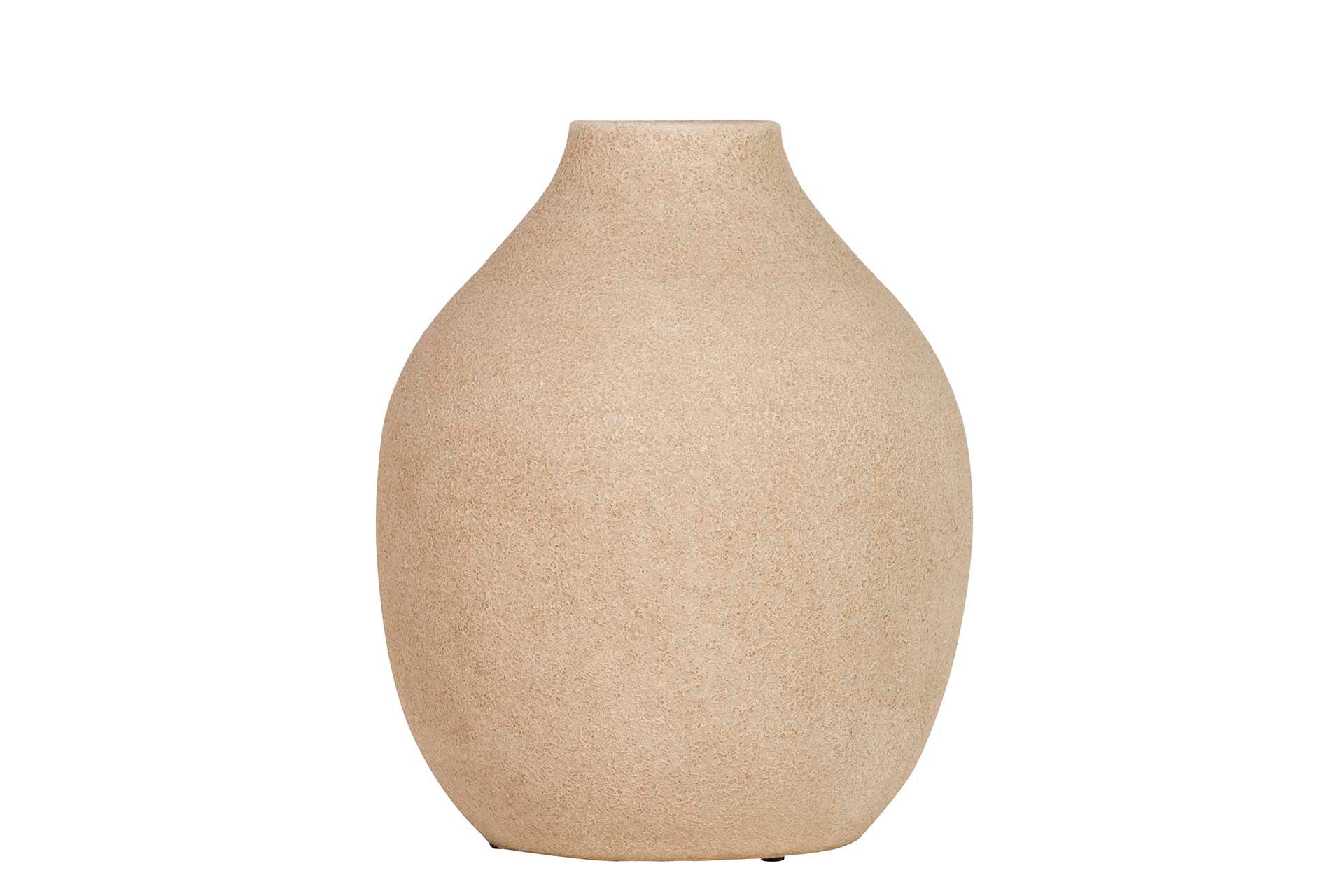 BROWN CERAMIC VASE 23x23x28 CM