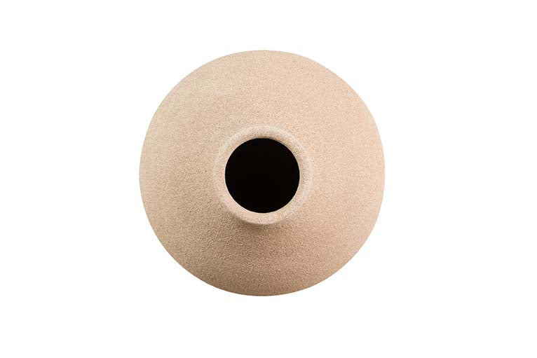 BROWN CERAMIC VASE 26x26x30 CM