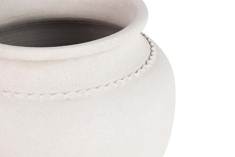 JARDINEIRA DE CERÂMICA CINZA 46x46x56 CM