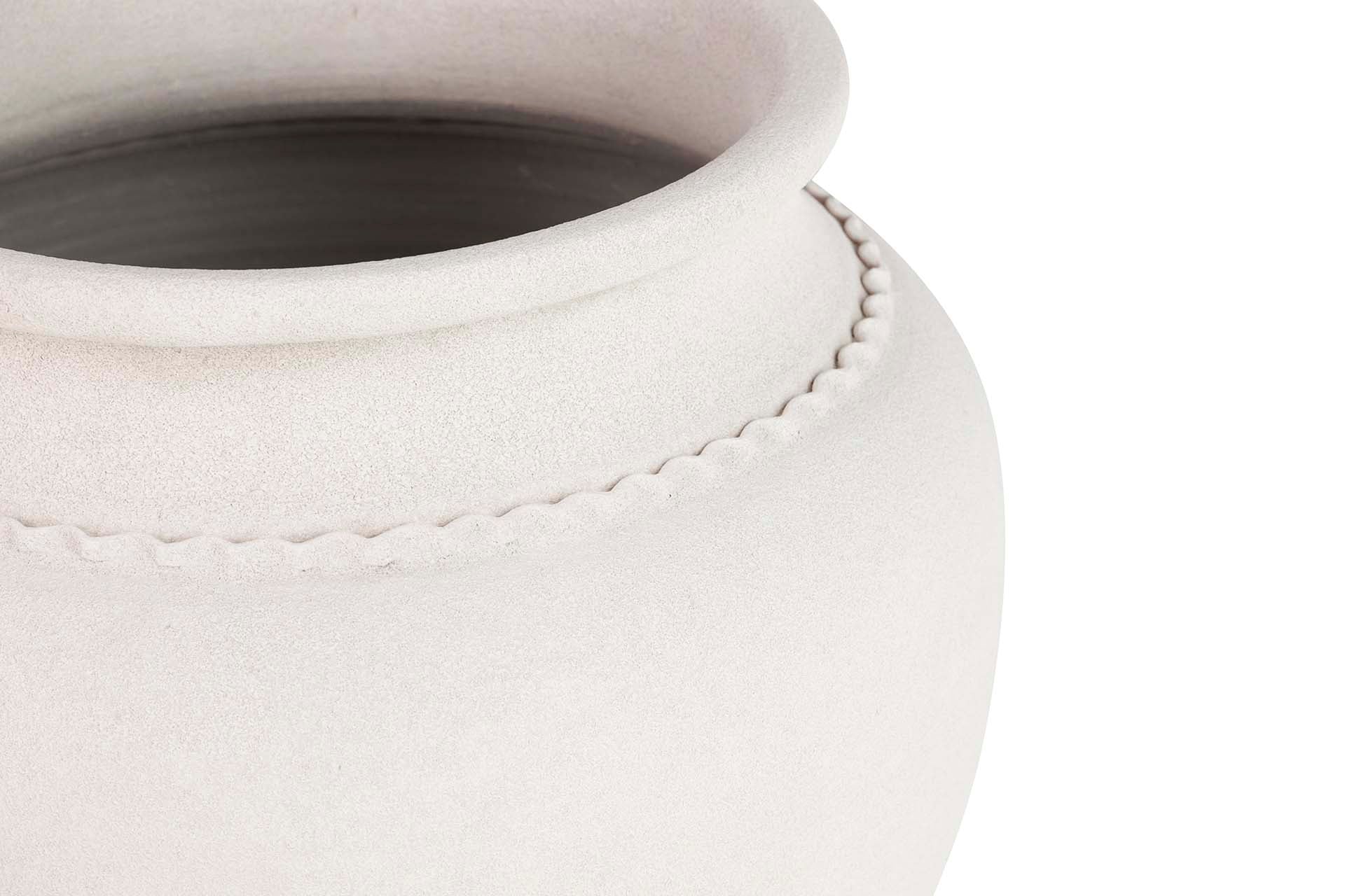 JARDINEIRA DE CERÂMICA CINZA 46x46x56 CM