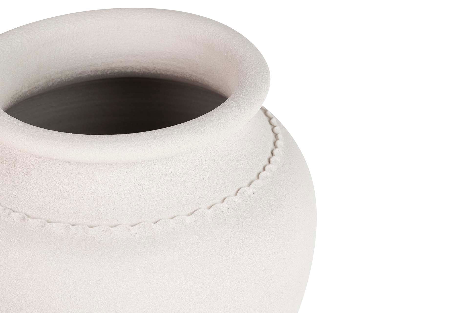 JARDINEIRA DE CERÂMICA CINZA 32x32x44 CM