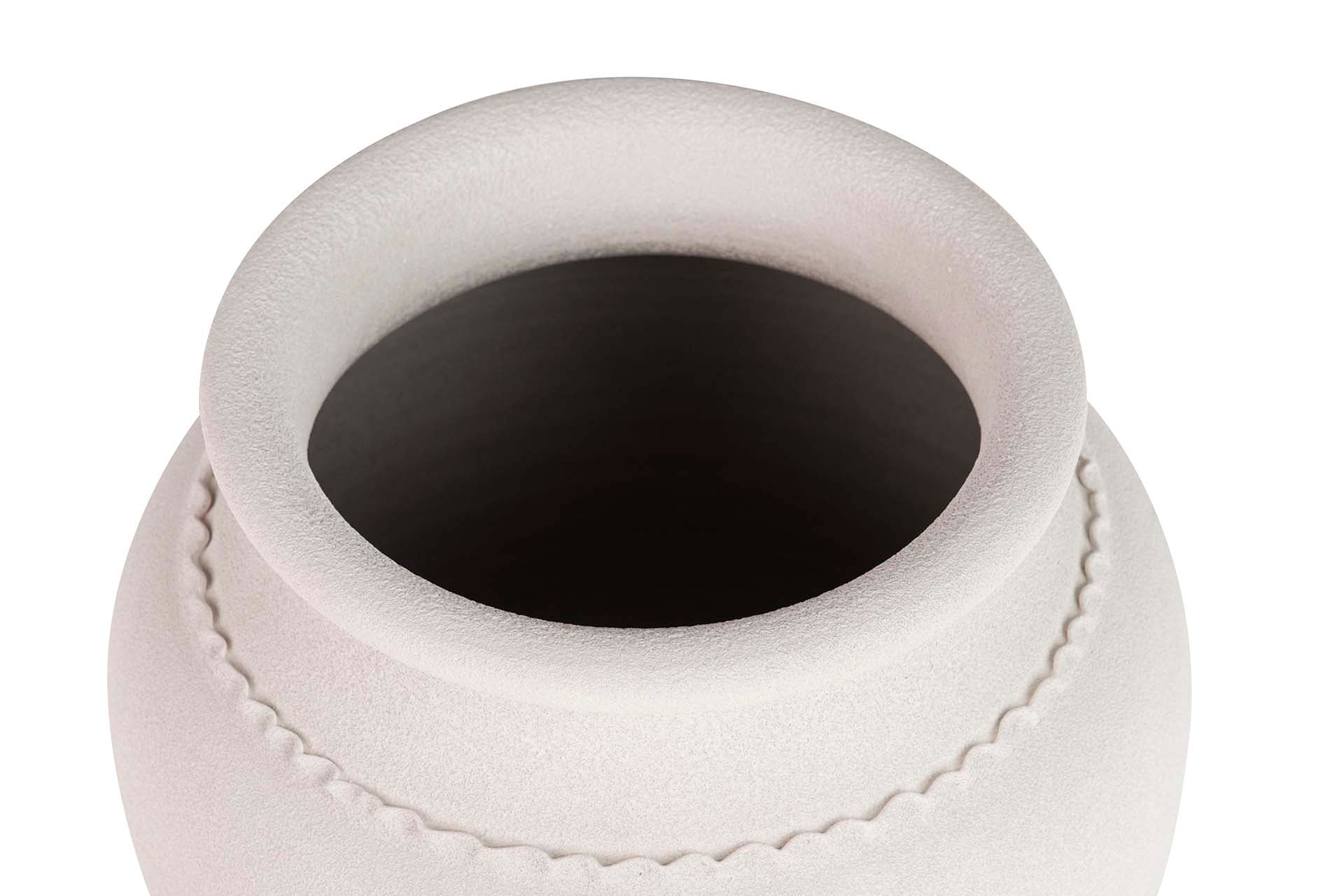 JARDINEIRA DE CERÂMICA CINZA 32x32x44 CM