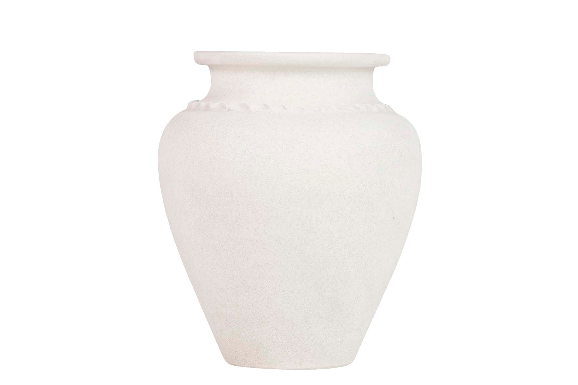 JARDINEIRA DE CERÂMICA CINZA 27x27x37 CM