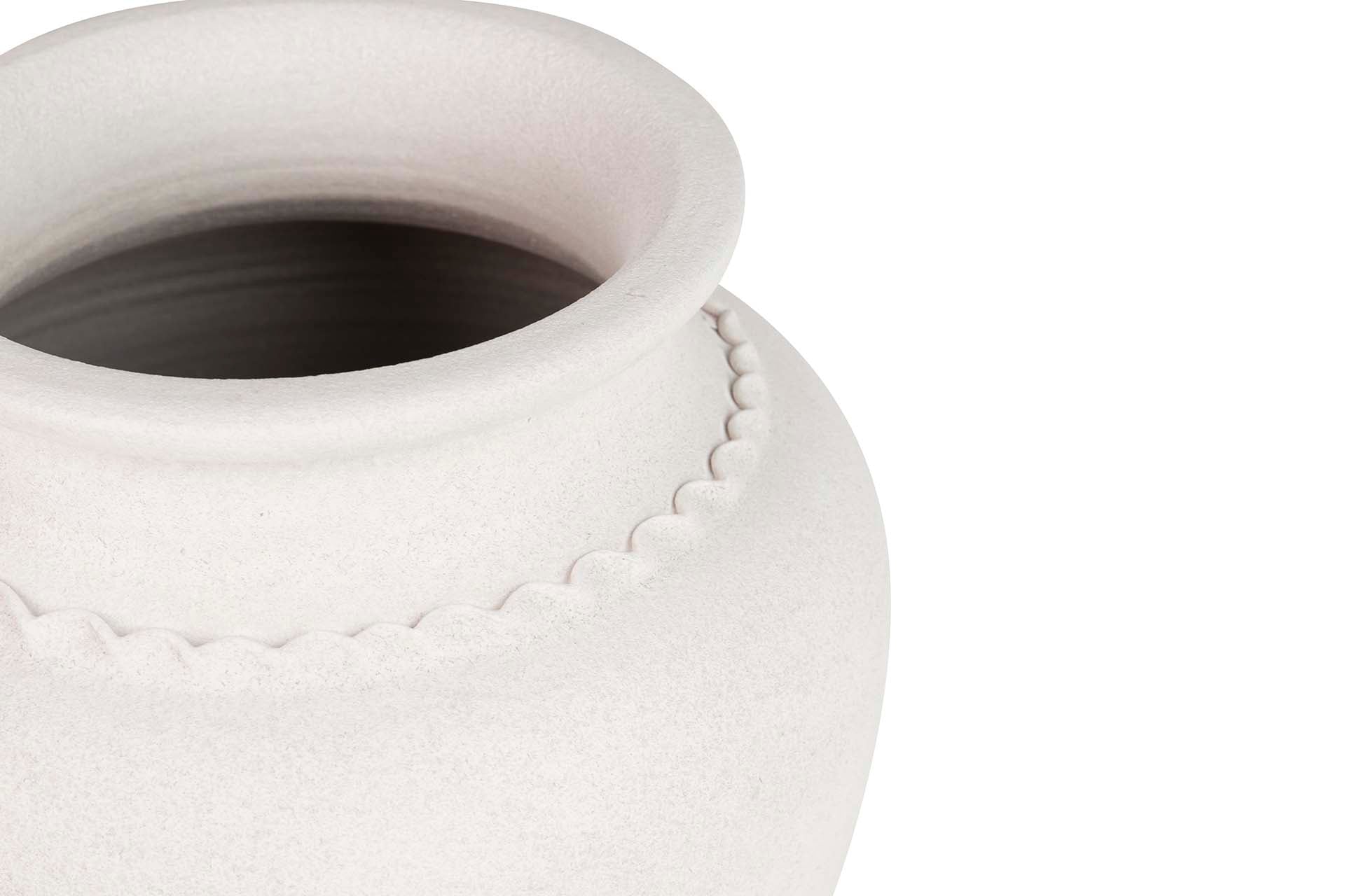 JARDINEIRA DE CERÂMICA CINZA 27x27x37 CM