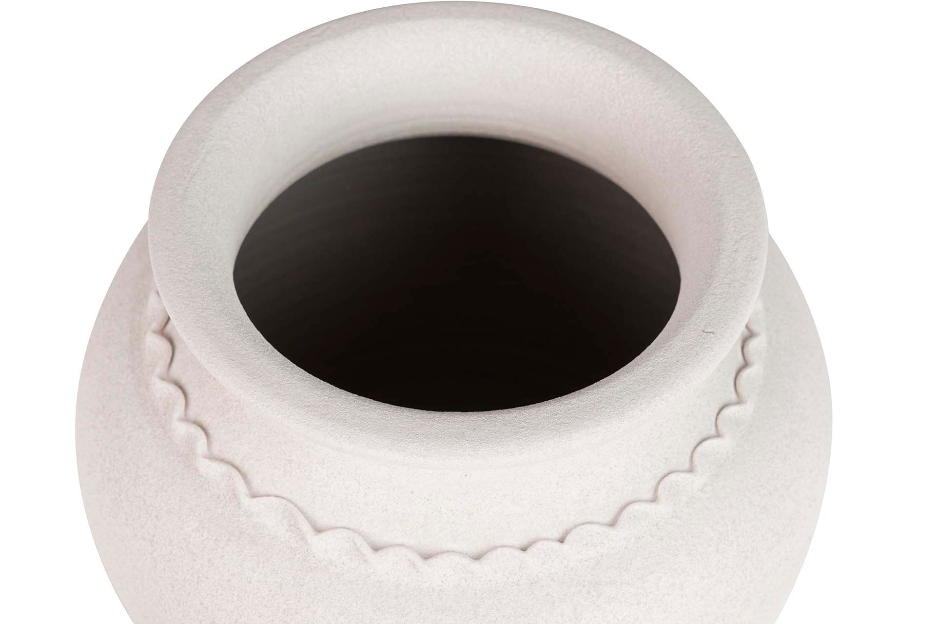 JARDINEIRA DE CERÂMICA CINZA 27x27x37 CM