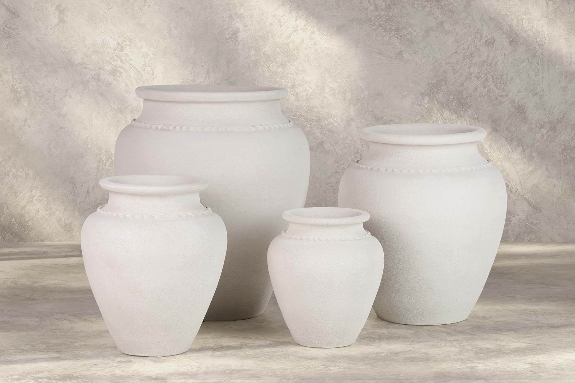 VASO DE CERÂMICA CINZA 22x22x30 CM