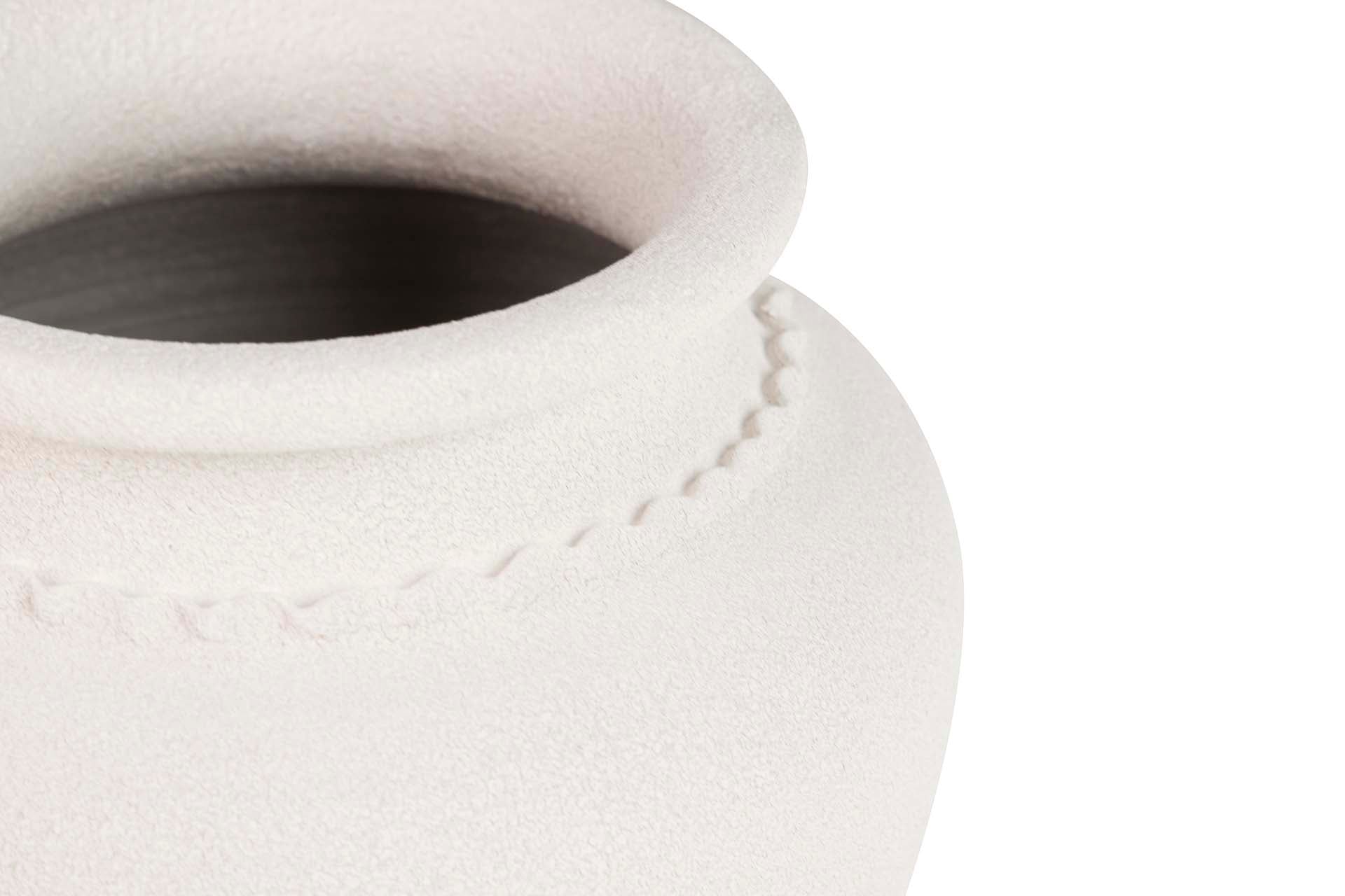 VASO DE CERÂMICA CINZA 22x22x30 CM