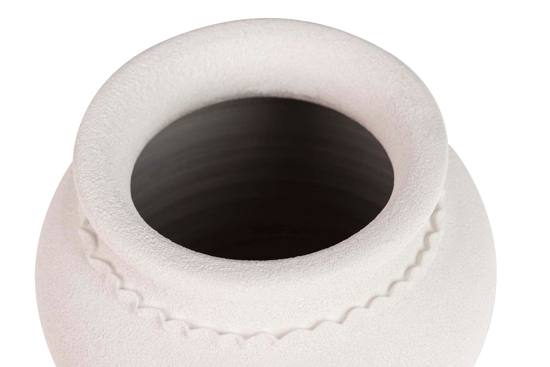 VASO DE CERÂMICA CINZA 22x22x30 CM