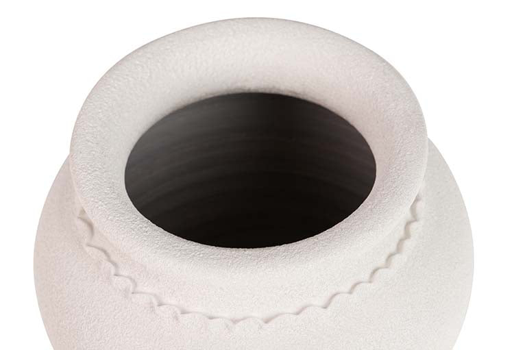 VASO DE CERÂMICA CINZA 22x22x30 CM