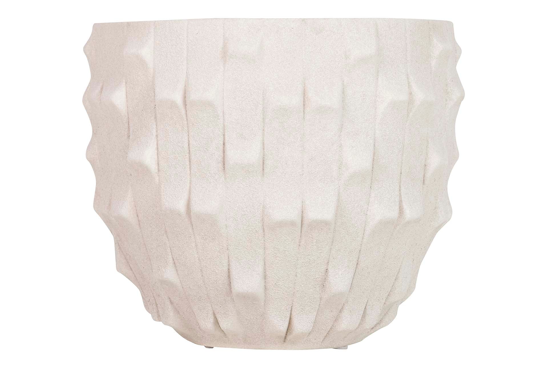 VASO DE CERÂMICA BEGE 32x32x26 CM