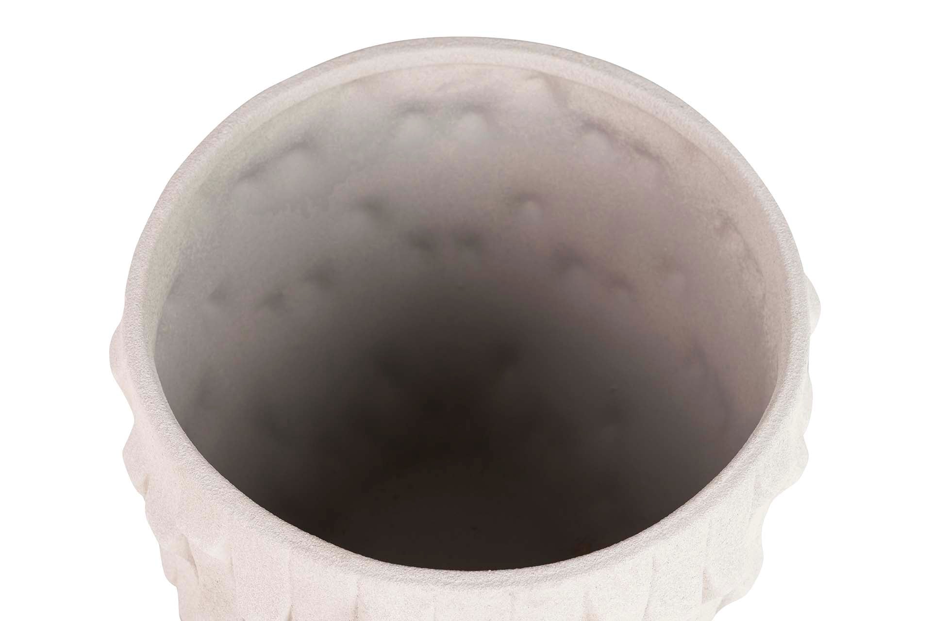 VASO DE CERÂMICA BEGE 32x32x26 CM