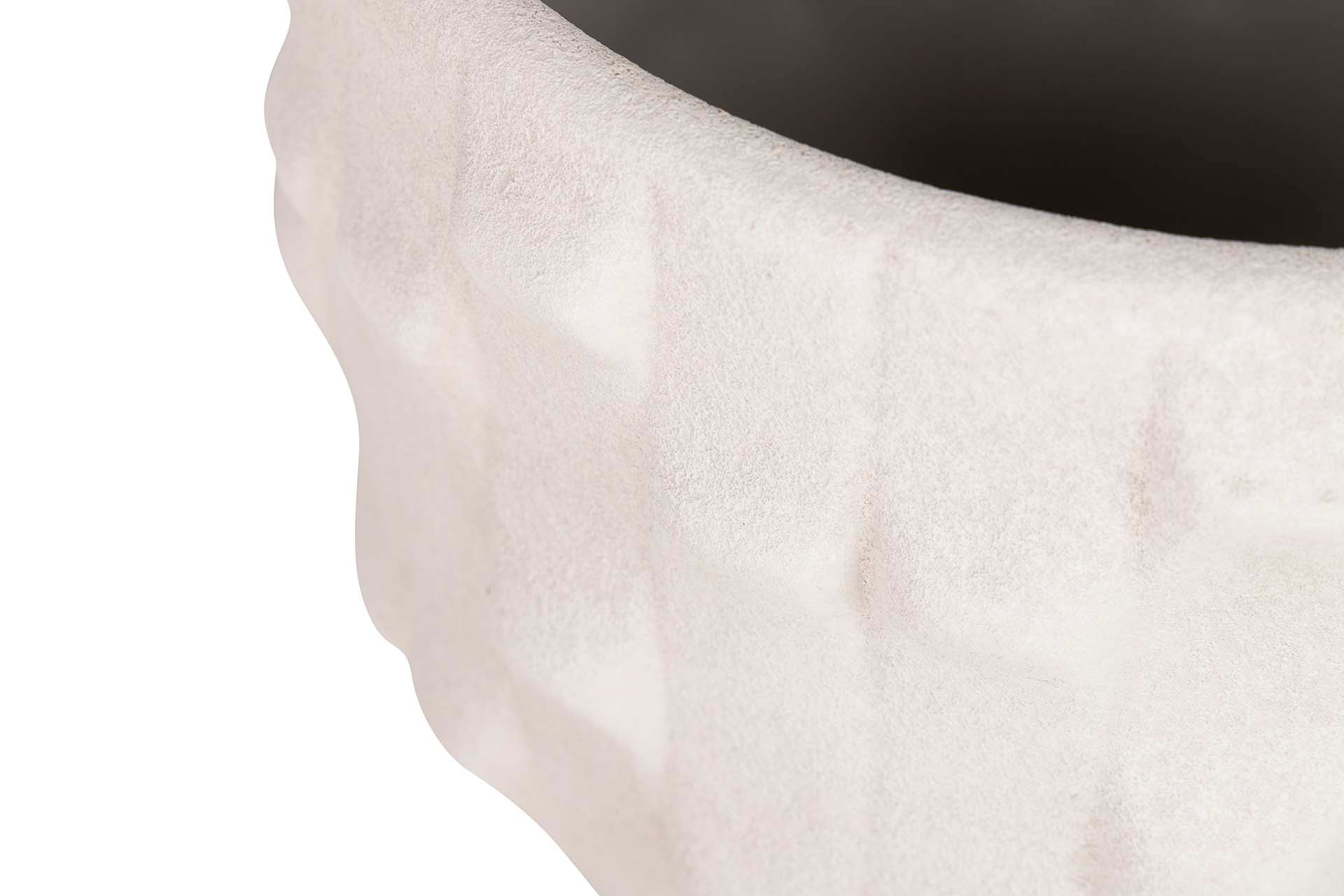 VASO DE CERÂMICA BEGE 26x26x23 CM