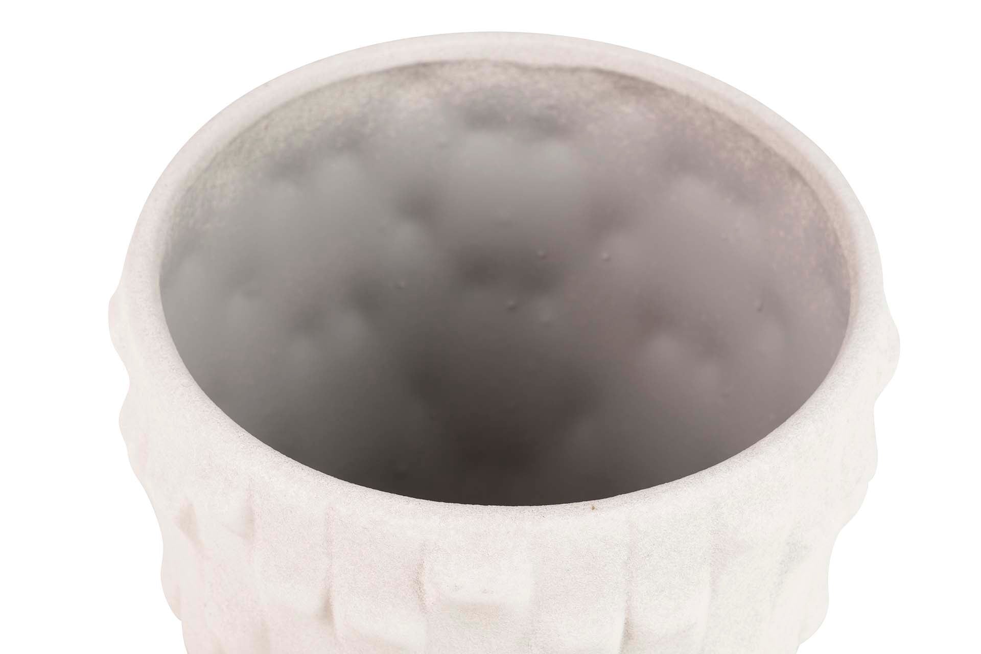 VASO DE CERÂMICA BEGE 26x26x23 CM