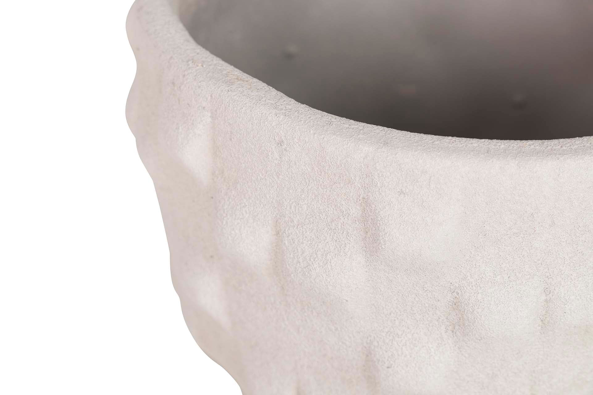 VASO DE CERÂMICA BEGE 20x20x18 CM