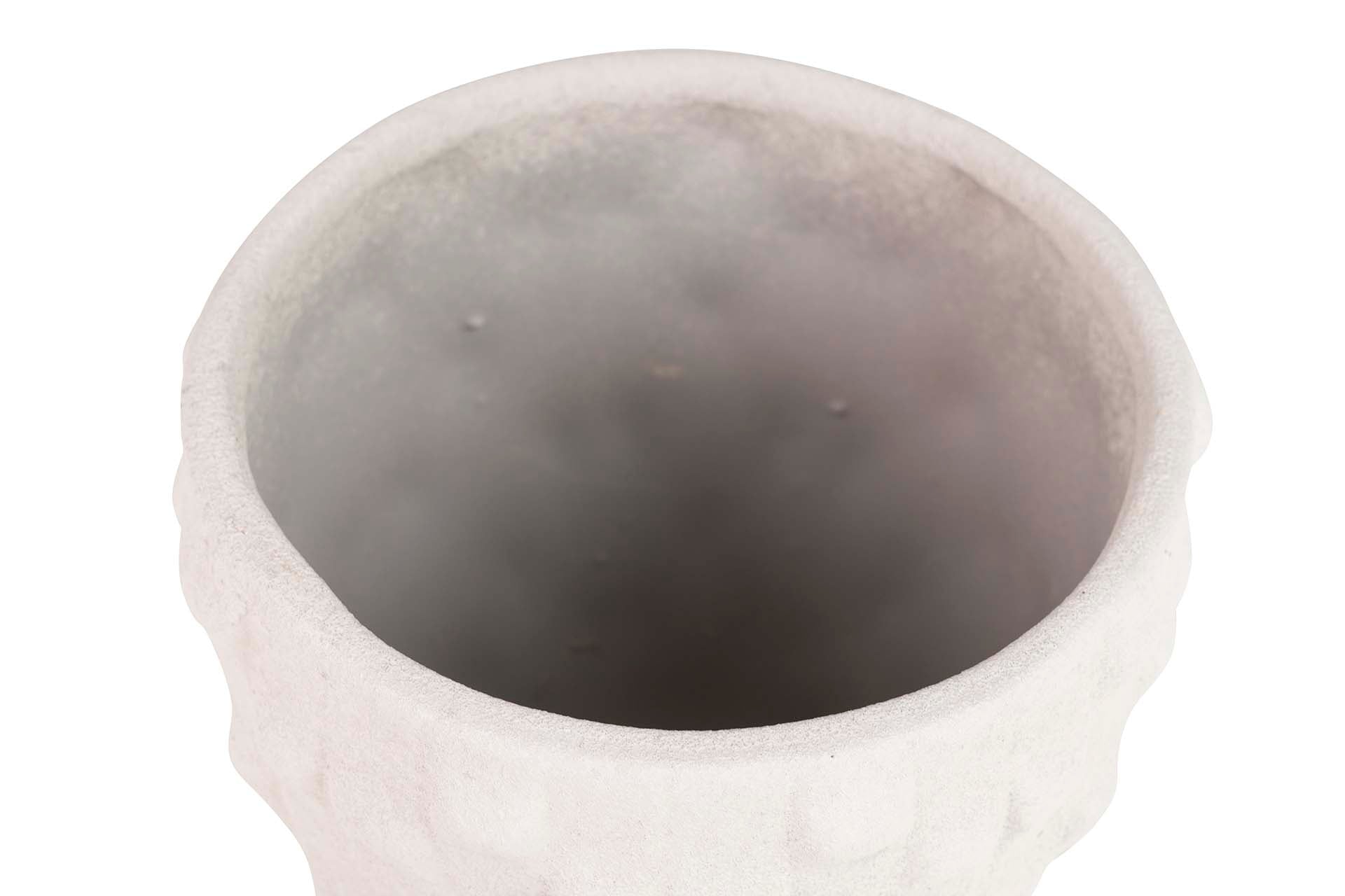 VASO DE CERÂMICA BEGE 20x20x18 CM