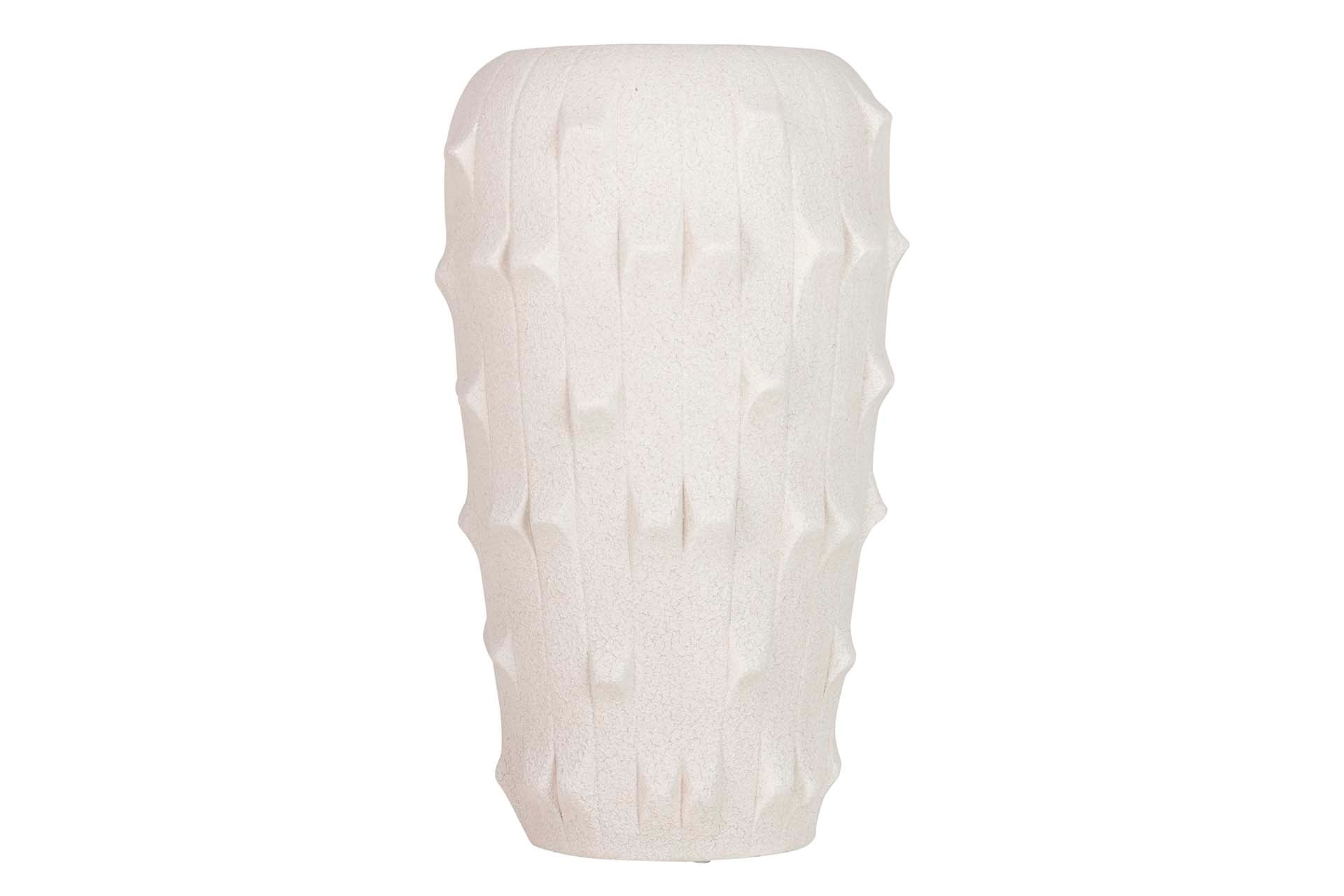 JARRON CERAMICA BEIGE 30x30x50 CM