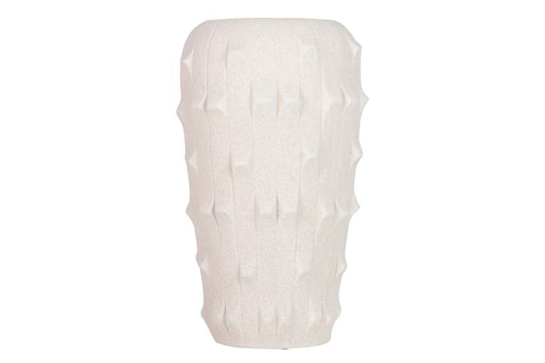 BEIGE CERAMIC VASE 30x30x50 CM