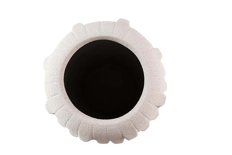 BEIGE CERAMIC VASE 30x30x50 CM