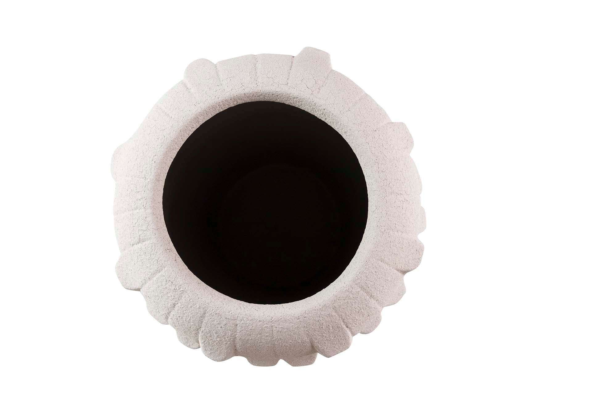 BEIGE CERAMIC VASE 30x30x50 CM