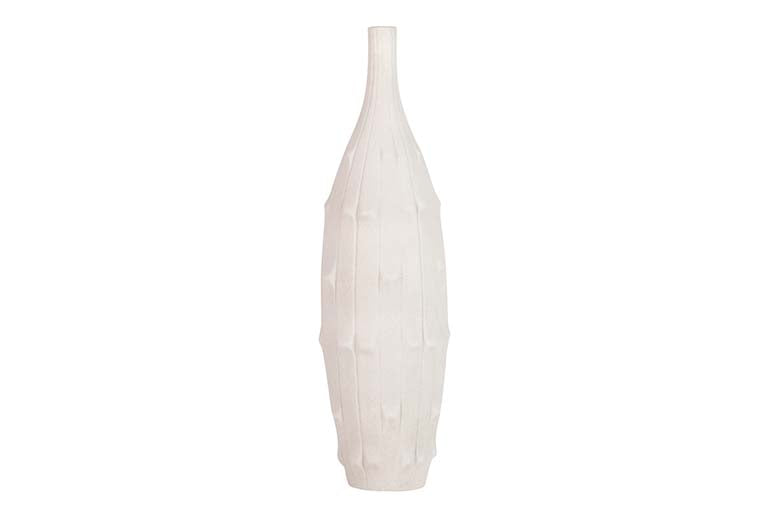 BEIGE CERAMIC VASE 24x24x85 CM