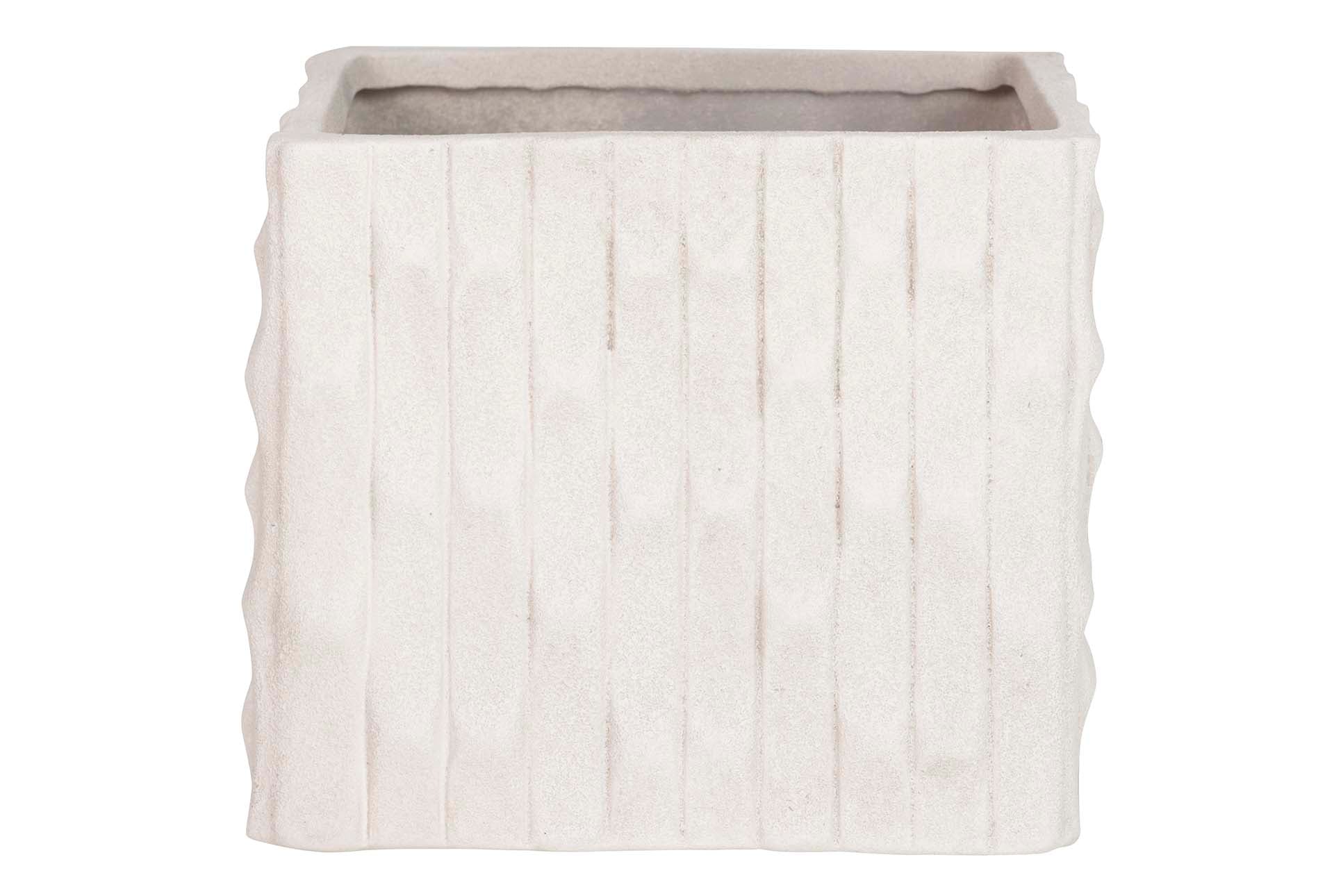 VASO DE CERÂMICA BEGE 24x24x20 CM