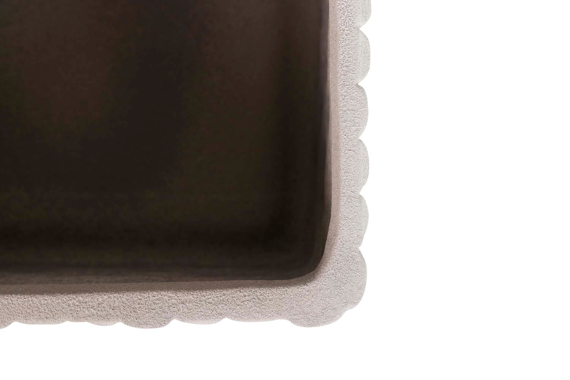 VASO DE CERÂMICA BEGE 24x24x20 CM