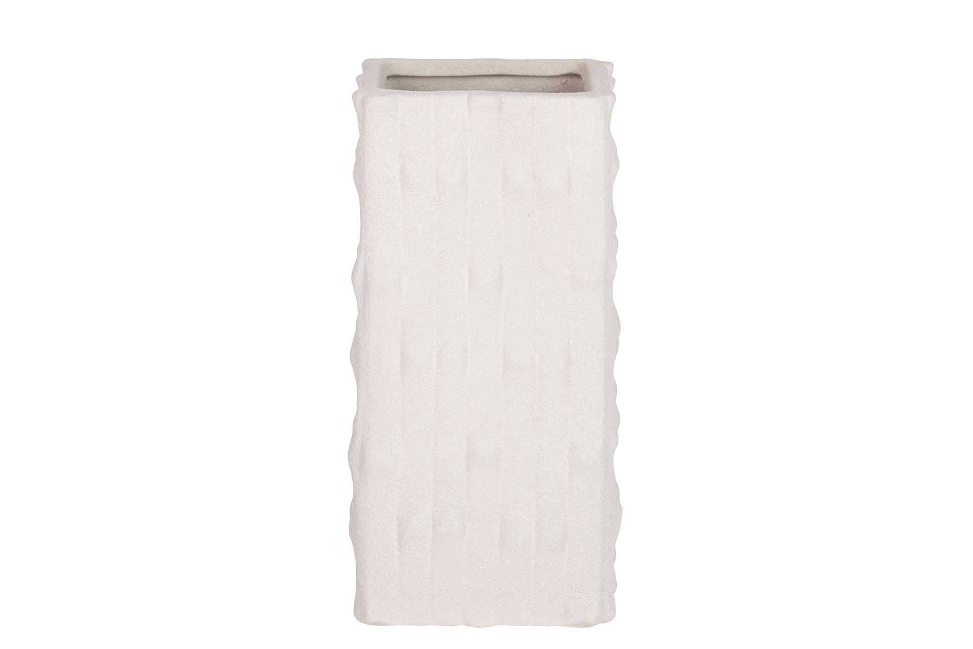 BEIGE CERAMIC VASE 15x15x31 CM