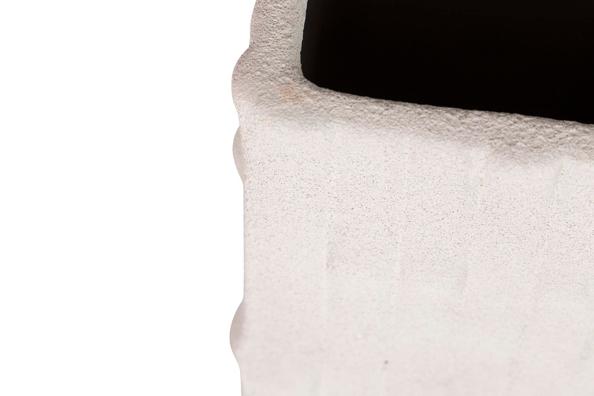 BEIGE CERAMIC VASE 14x14x41 CM