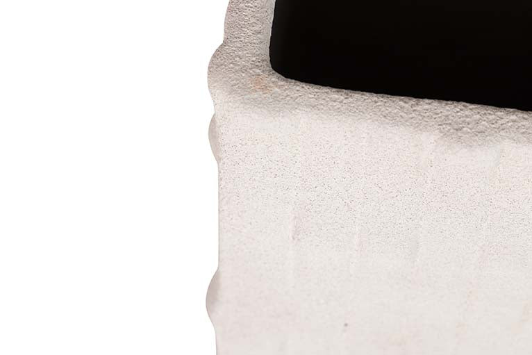 BEIGE CERAMIC VASE 14x14x41 CM