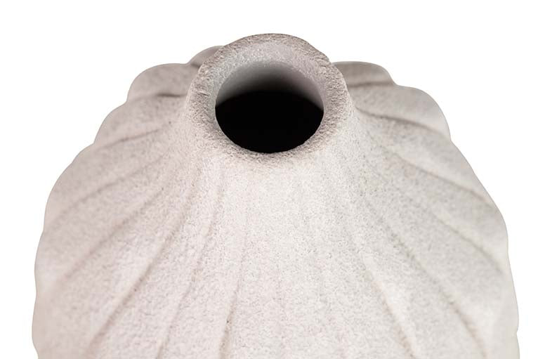BEIGE CERAMIC VASE 17x17x22 CM