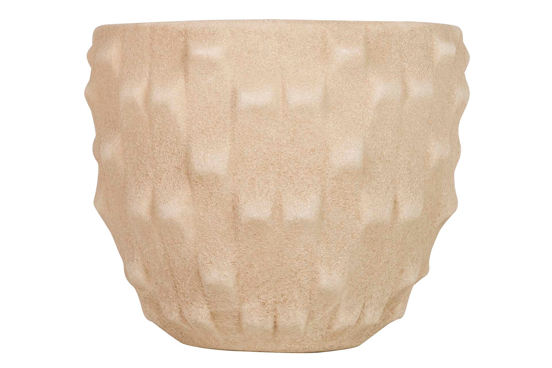 JARDINEIRA DE CERÂMICA MARROM 32x32x26 CM