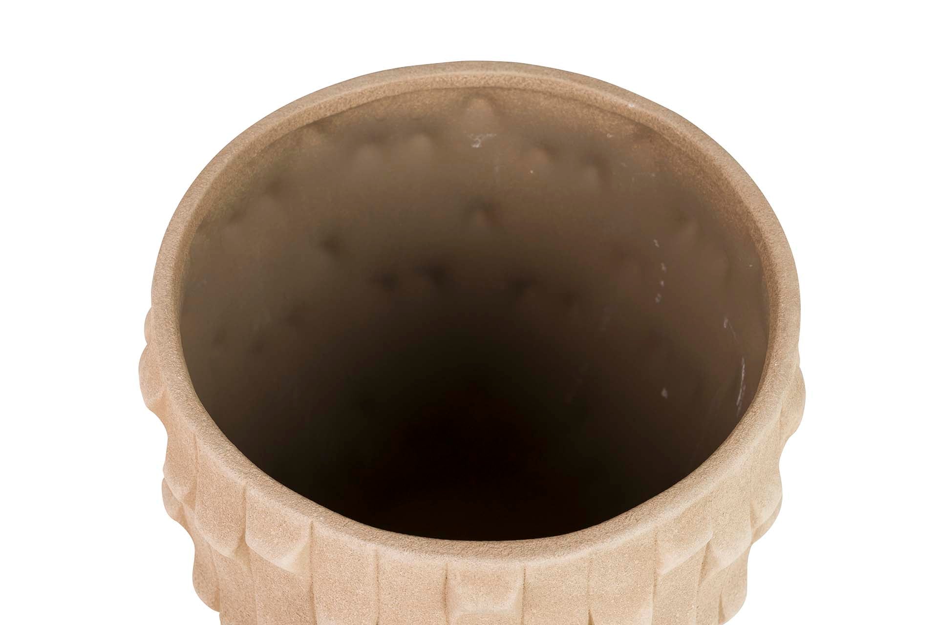 JARDINEIRA DE CERÂMICA MARROM 32x32x26 CM