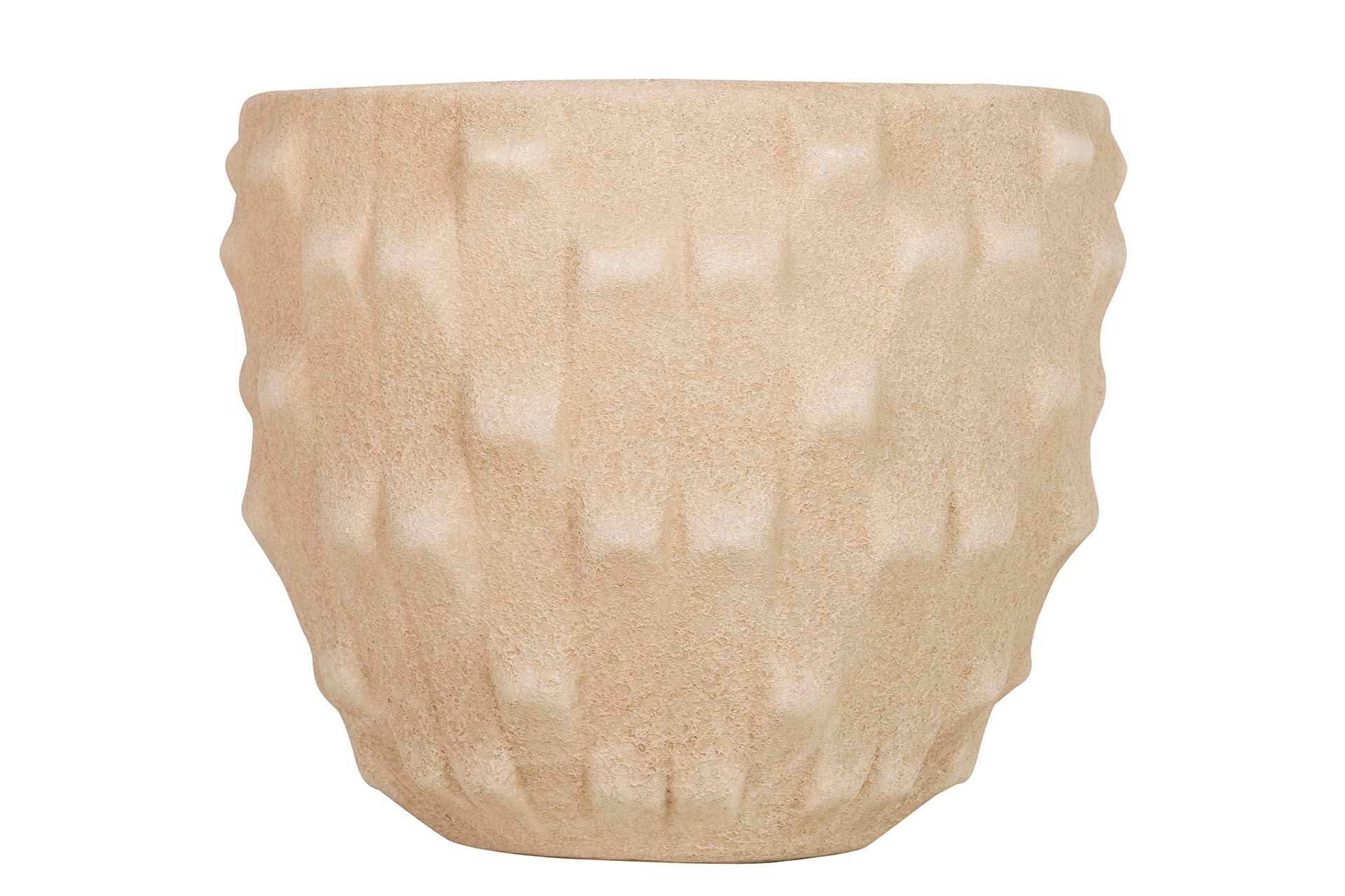 JARDINEIRA DE CERÂMICA MARROM 26x26x23 CM