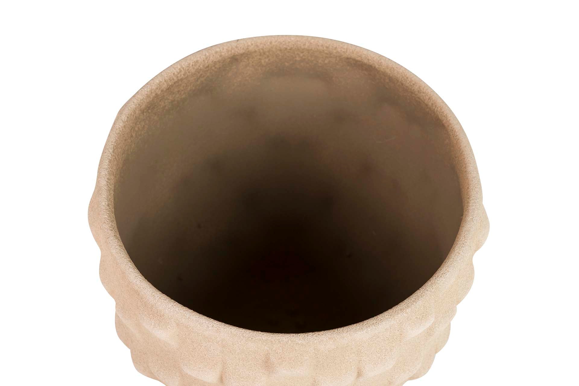 JARDINEIRA DE CERÂMICA MARROM 26x26x23 CM