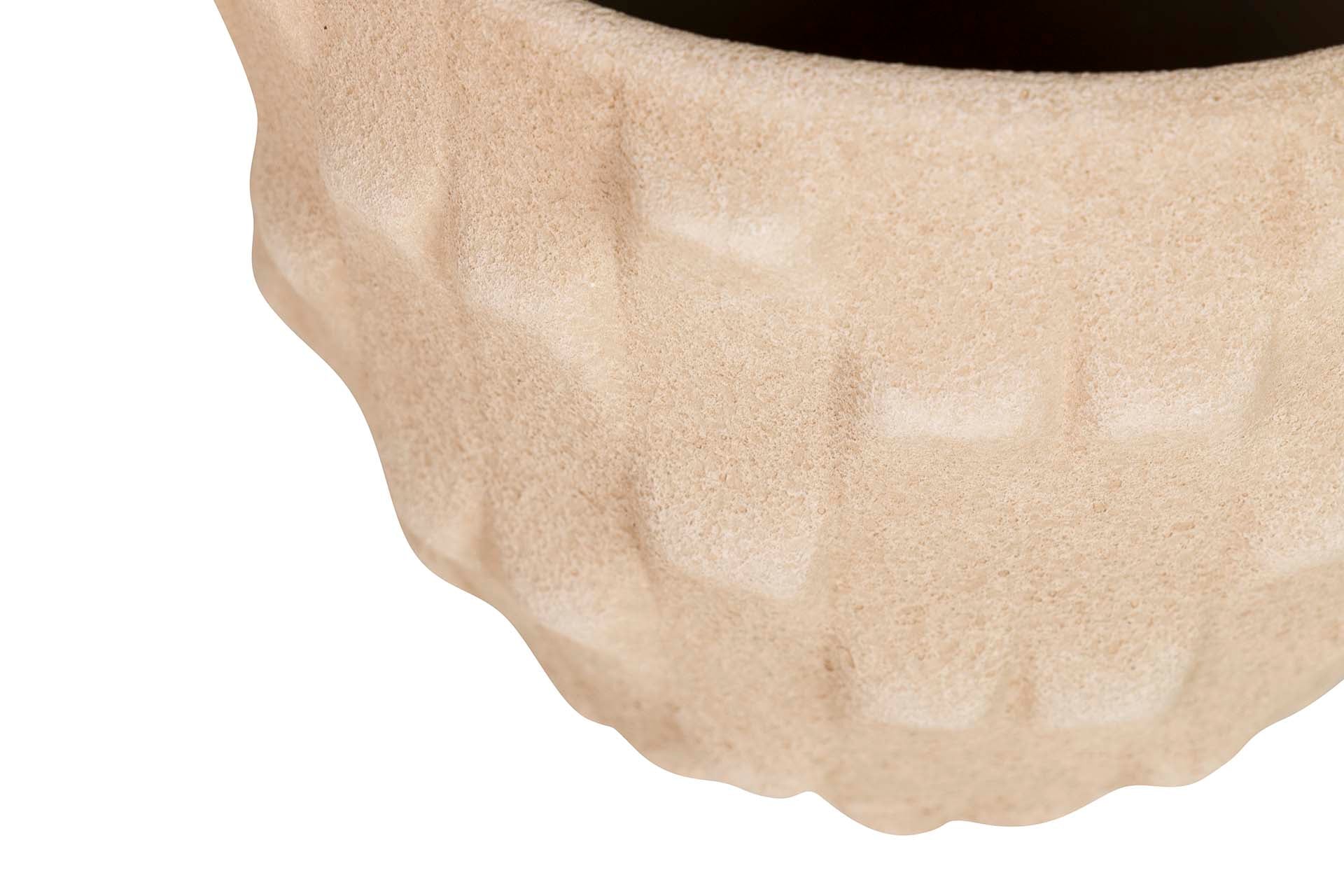 JARDINEIRA DE CERÂMICA MARROM 26x26x23 CM