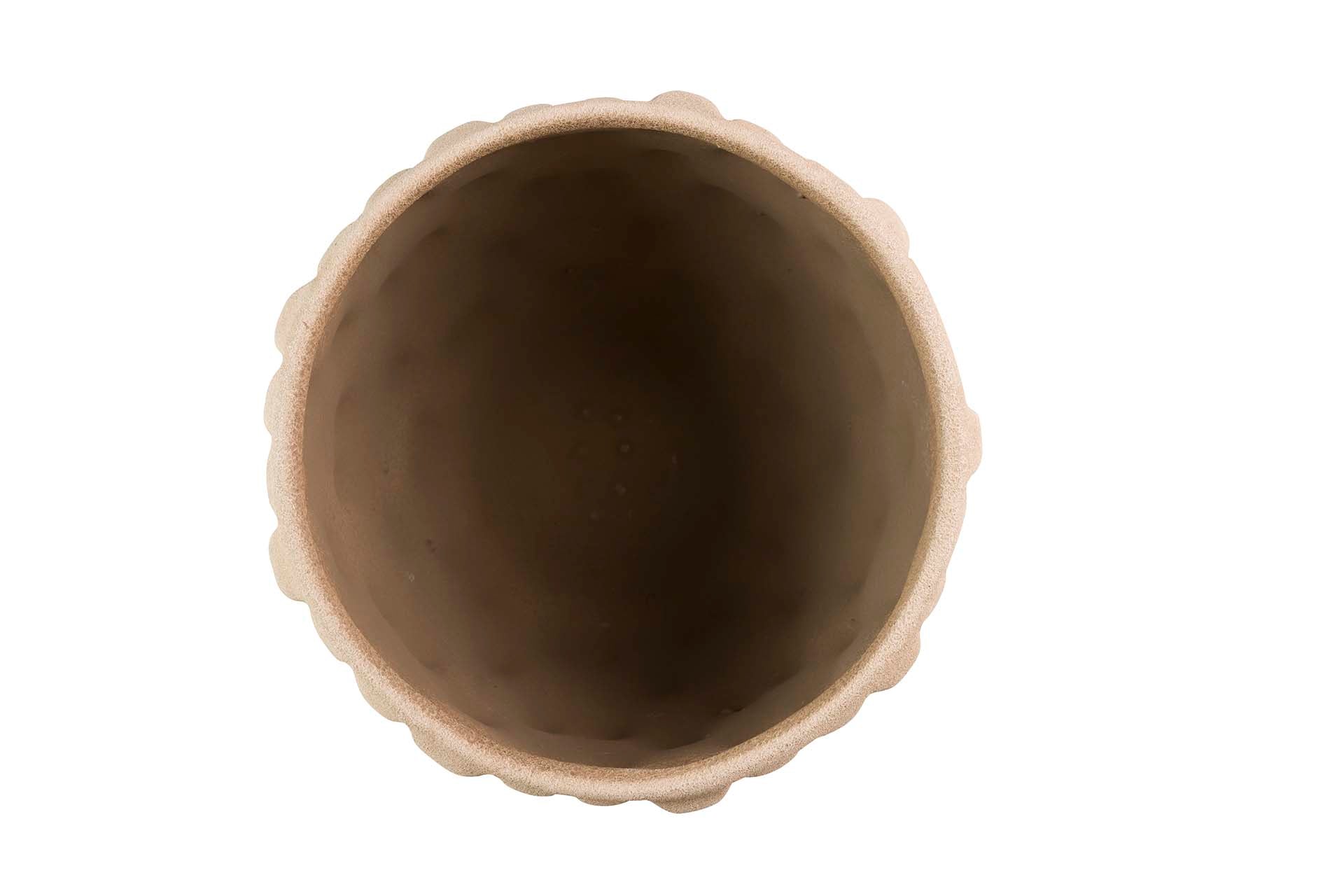 JARDINEIRA DE CERÂMICA MARROM 26x26x23 CM