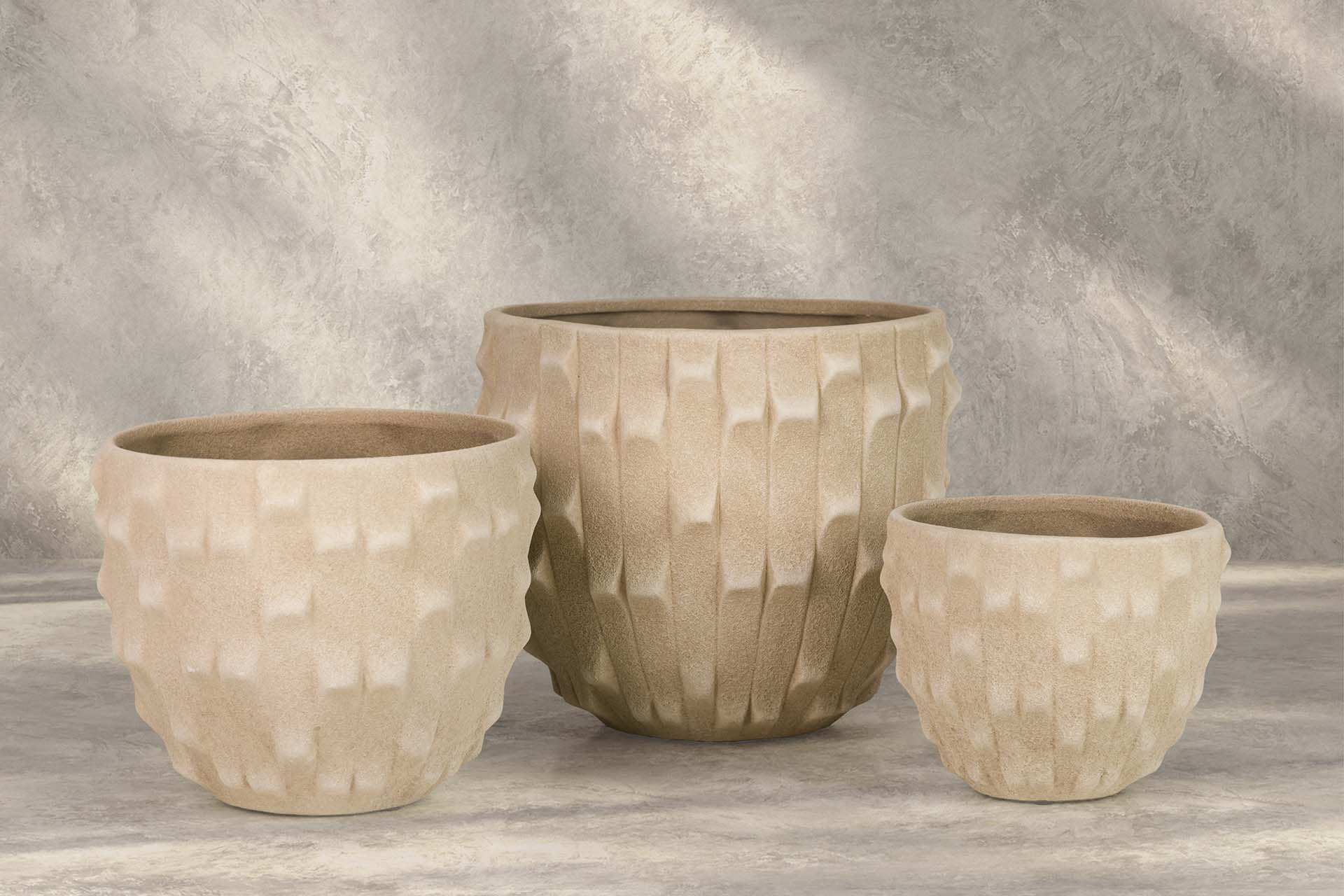 JARDINEIRA DE CERÂMICA MARROM 20x20x18 CM