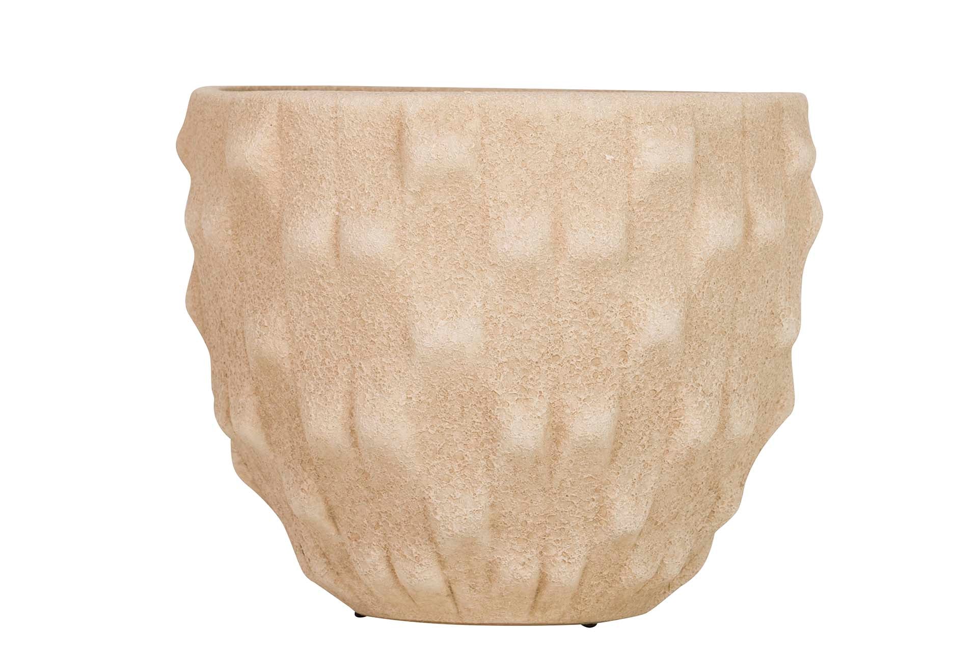 JARDINEIRA DE CERÂMICA MARROM 20x20x18 CM