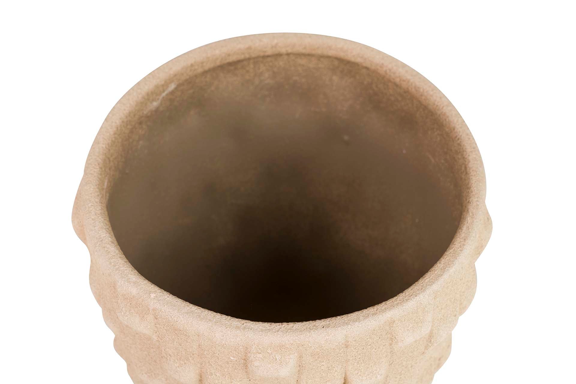 JARDINEIRA DE CERÂMICA MARROM 20x20x18 CM